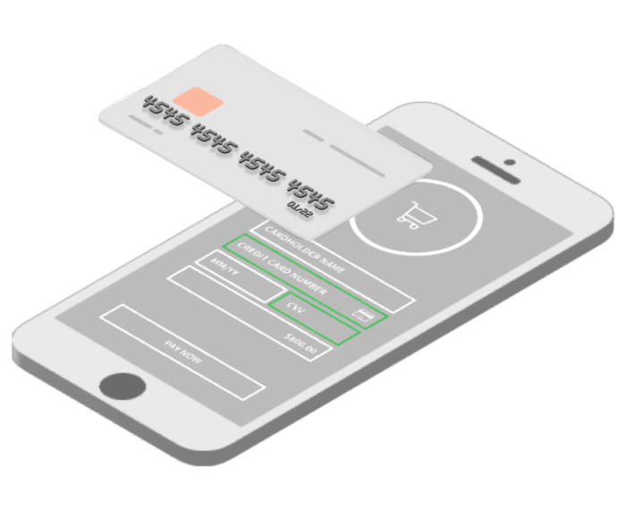 Phone and Card Graphic Phone and Card Graphic